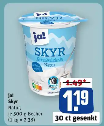 REWE Ja! skyr natur Angebot