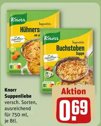 REWE Knorr hühnersuppe Angebot