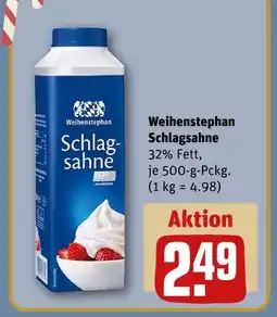 REWE Weihenstephan schlagsahne Angebot