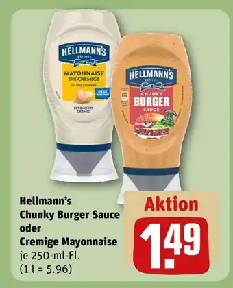 REWE Hellmann's chunky burger sauce Angebot