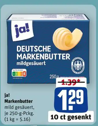REWE Ja! markenbutter Angebot