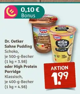 nahkauf Dr. oetker sahne pudding oder high protein porridge Angebot