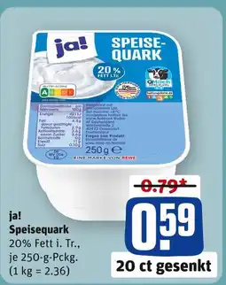 REWE Ja! speisequark Angebot