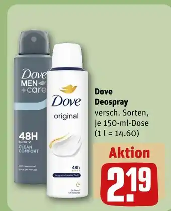 REWE Dove deospray original Angebot