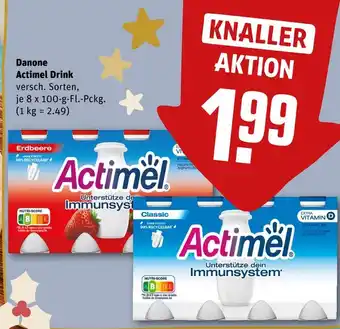 REWE Danone actimel drink erdbeere Angebot