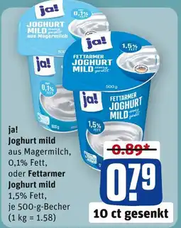 REWE Ja! joghurt mild Angebot