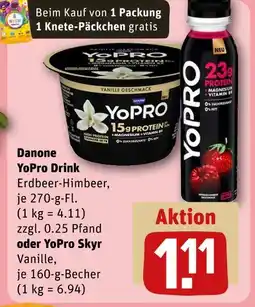 REWE Danone yopro drink erdbeer-himbeer Angebot