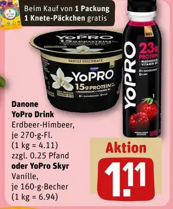 REWE Danone yopro drink erdbeer-himbeer Angebot