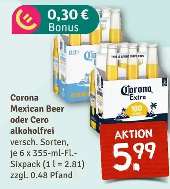 nahkauf Corona mexican beer oder cero alkoholfrei Angebot