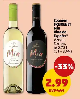 PENNY Freixenet mia vino de españa weißwein Angebot