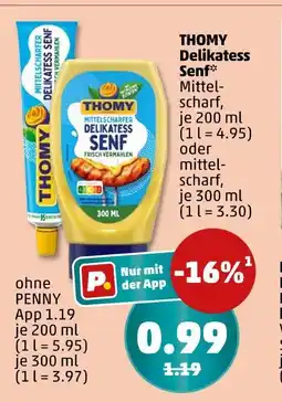 PENNY Thomy delikatess senf mittelscharf Angebot