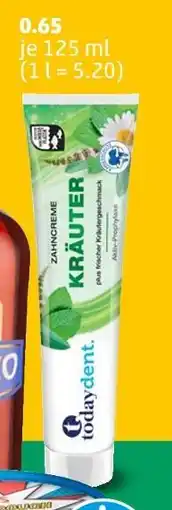PENNY Todaydent zahncreme kräuter Angebot