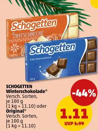 PENNY Schogetten winterschokolade Angebot