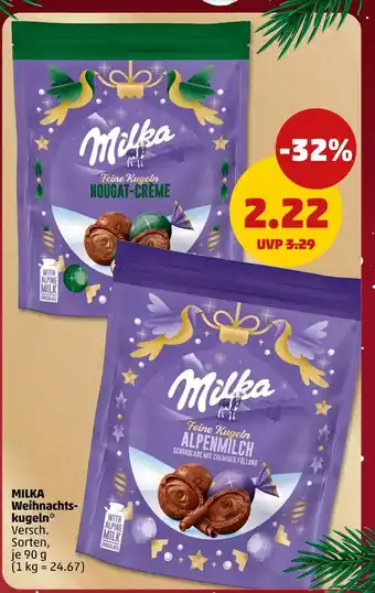 PENNY Milka feine kugeln nougat-crème Angebot