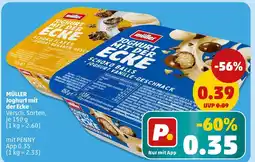 PENNY Müller joghurt mit der ecke schoko flakes joghurt bananen-geschmack Angebot