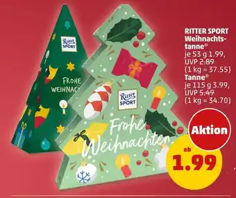 PENNY Ritter sport weihnachtstanne 53 g Angebot