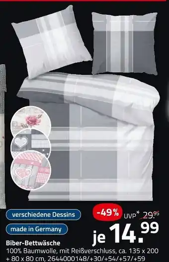 ROLLER Biber-bettwäsche Angebot