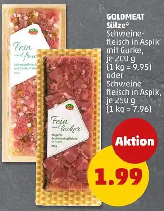 PENNY Goldmeat sülze schweinefleisch in aspik mit gurke Angebot