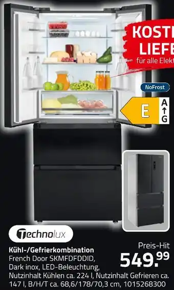 ROLLER Technolux kühl-/gefrierkombination Angebot