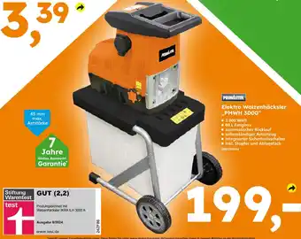 Globus Baumarkt Primaster elektro walzenhäcksler „pmwh 3000“ Angebot