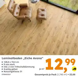 Globus Baumarkt Laminatboden 'eiche avana' Angebot