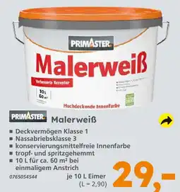 Globus Baumarkt Primaster malerweiß Angebot