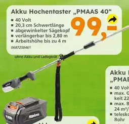 Globus Baumarkt Akku hochentaster pmaas 40 Angebot