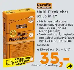 Globus Baumarkt Racofix multi-flexkleber s1 „3 in 1“ Angebot