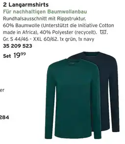 Tchibo 2 langarmshirts Angebot