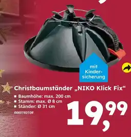 Globus Baumarkt Christbaumständer niko klick fix Angebot
