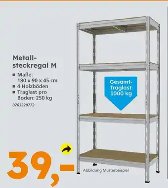 Globus Baumarkt Metallsteckregal m Angebot