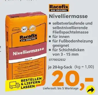 Globus Baumarkt Racofix nivelliermasse Angebot