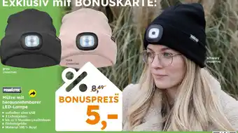 Globus Baumarkt Primaster mütze mit herausnehmbarer led-lampe Angebot