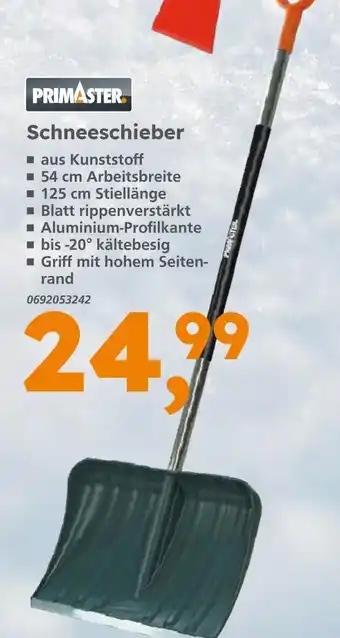 Globus Baumarkt Primaster schneeschieber Angebot
