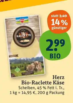 tegut Herz bio-raclette käse Angebot