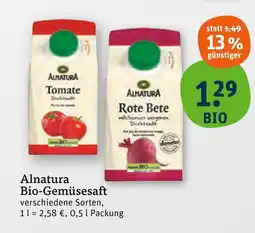 tegut Alnatura tomate direktsaft Angebot