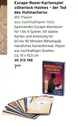 Tchibo Escape-room-kartenspiel sherlock holmes - der tod des hutmachers Angebot
