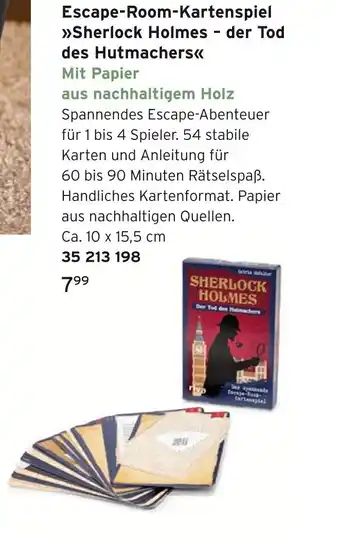 Tchibo Escape-room-kartenspiel sherlock holmes - der tod des hutmachers Angebot