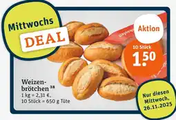 tegut Weizenbrötchen Angebot
