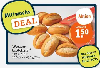 tegut Weizenbrötchen Angebot