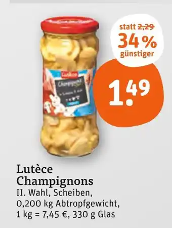 tegut Lutèce champignons Angebot