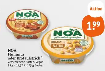 tegut Noa hummus dattel-curry Angebot