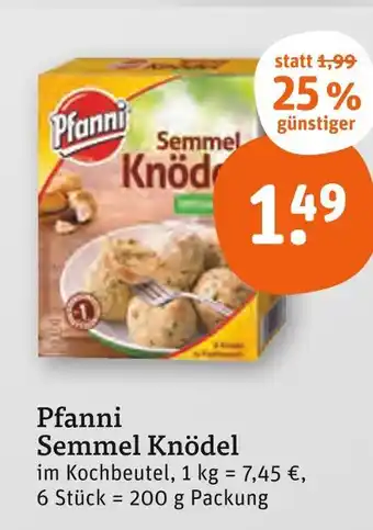 tegut Pfanni semmel knödel Angebot