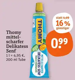 tegut Thomy mittelscharfer delikatess senf Angebot