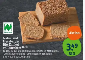 tegut Naturland herzberger bio-dinkelvollkornbrot Angebot