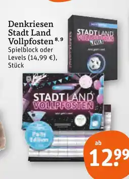 tegut Denkriesen stadt land vollpfosten spielblock Angebot