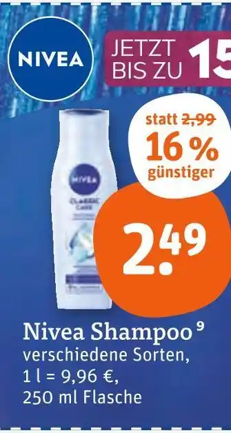 tegut Nivea shampoo Angebot