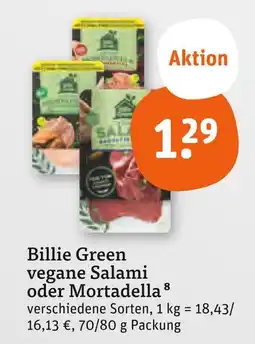 tegut Billie green vegane salami Angebot
