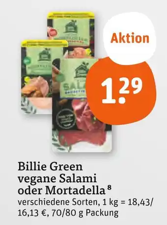 tegut Billie green vegane salami Angebot