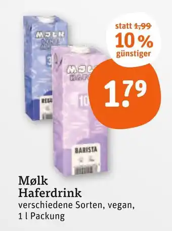 tegut Mølk haferdrink Angebot